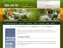 Tablet Screenshot of lawn-care-tips.com